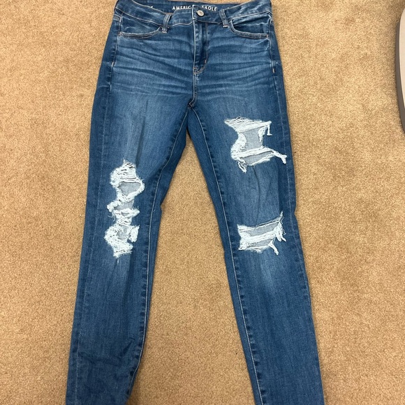 American Eagle Outfitters Blue Straight Leg Jeans - Picture 2 of 6